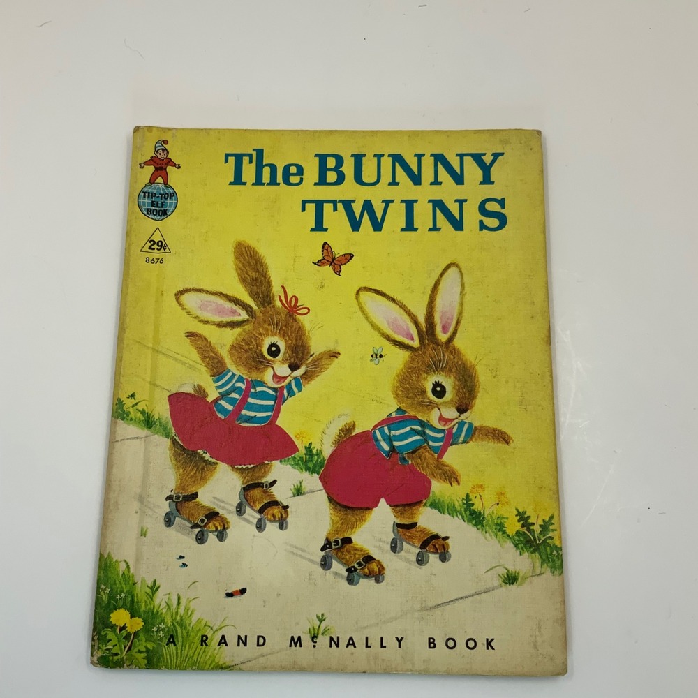 Vintage 1964 The Bunny Twins Rand McNally Tip-Top Elf Book Helen Wing 8676